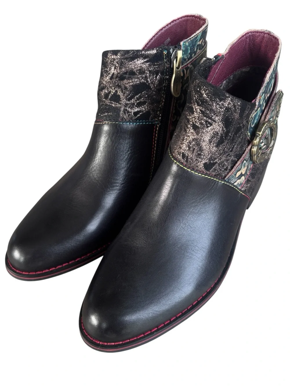 L'Artiste by Spring Step Tiatia Black Ankle Bootie